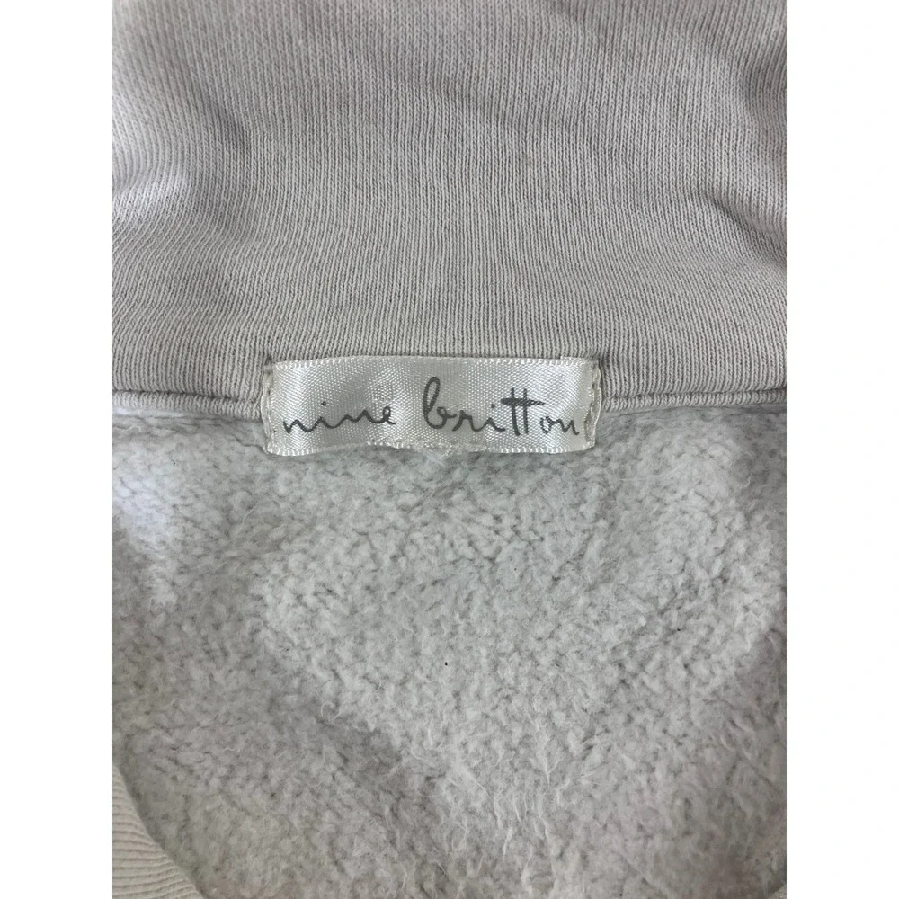 Nine Britton Womens Pullover Sweatshirt Quarter Zip Quilted‎ Mock Neck Sweater